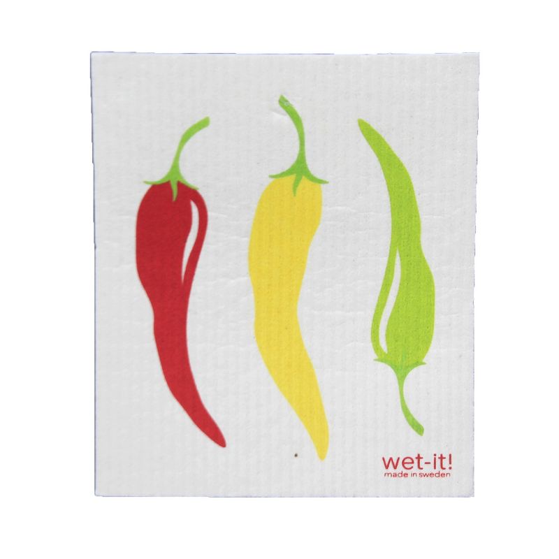 Swedish Dish Cloth 7.75" Vegetable Stand Set / 3 Dishcloth  Clean Up Kitchen  -  Dish Cloth