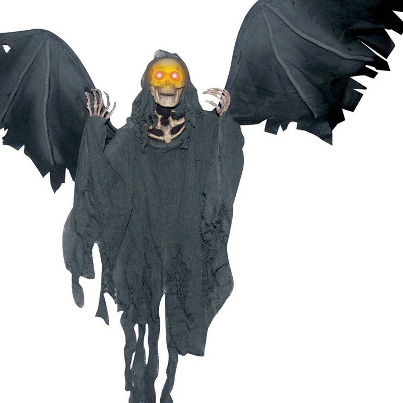 38" Halloween Animated Flying Reaper