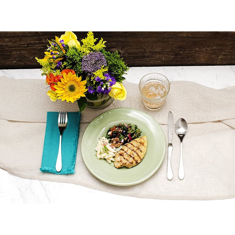 Knork 12 Piece 18/0 Stainless Steel Dishwasher Safe Silverware Flatware Starter Set with Forks, Spoons, and Knives, Matte Silver