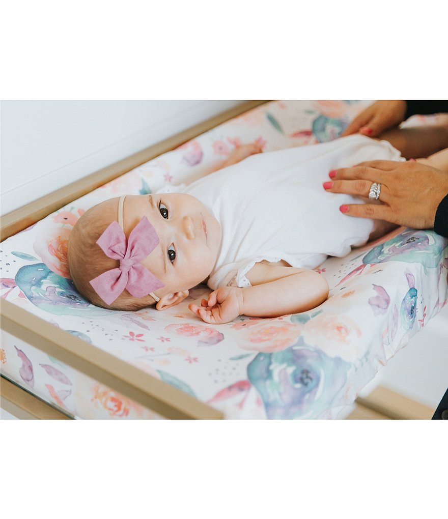 Copper Pearl Baby Girls Bloom Floral Print Premium Diaper Changing Pad Cover