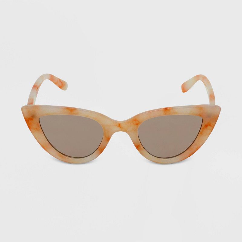 Women's Tie-Dye Print Cateye Sunglasses - Wild Fable™ Orange