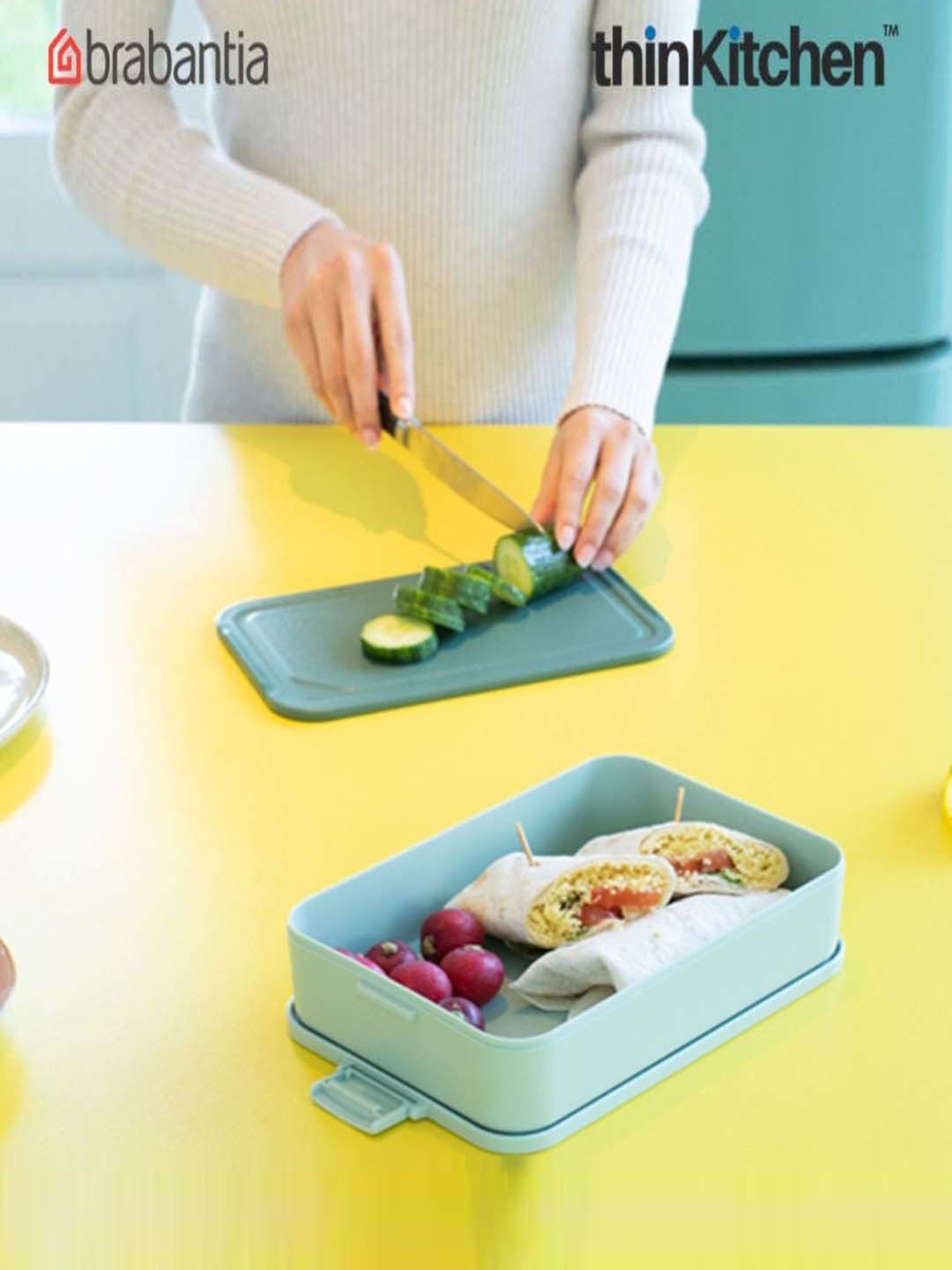 Brabantia Green Plastic Make & Take Large Lunch Box (2 L)
