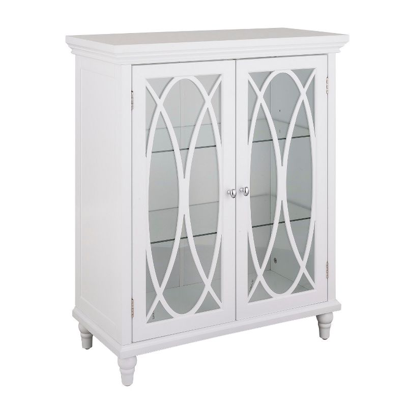 32" Laurel Double Door Floor Cabinet White - Elegant Home Fashions