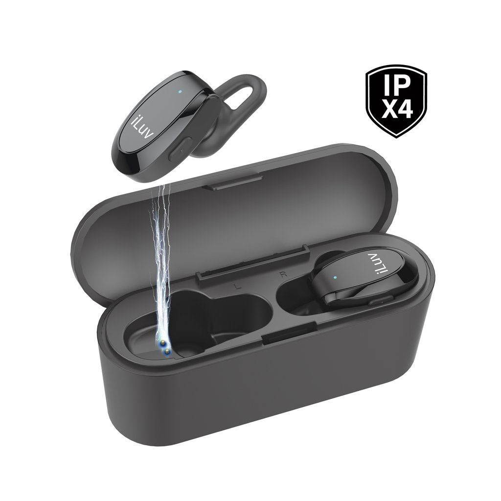 iLuv TrueBTAir True Wireless Stereo In-Ear Earbuds with Charging Case - Black