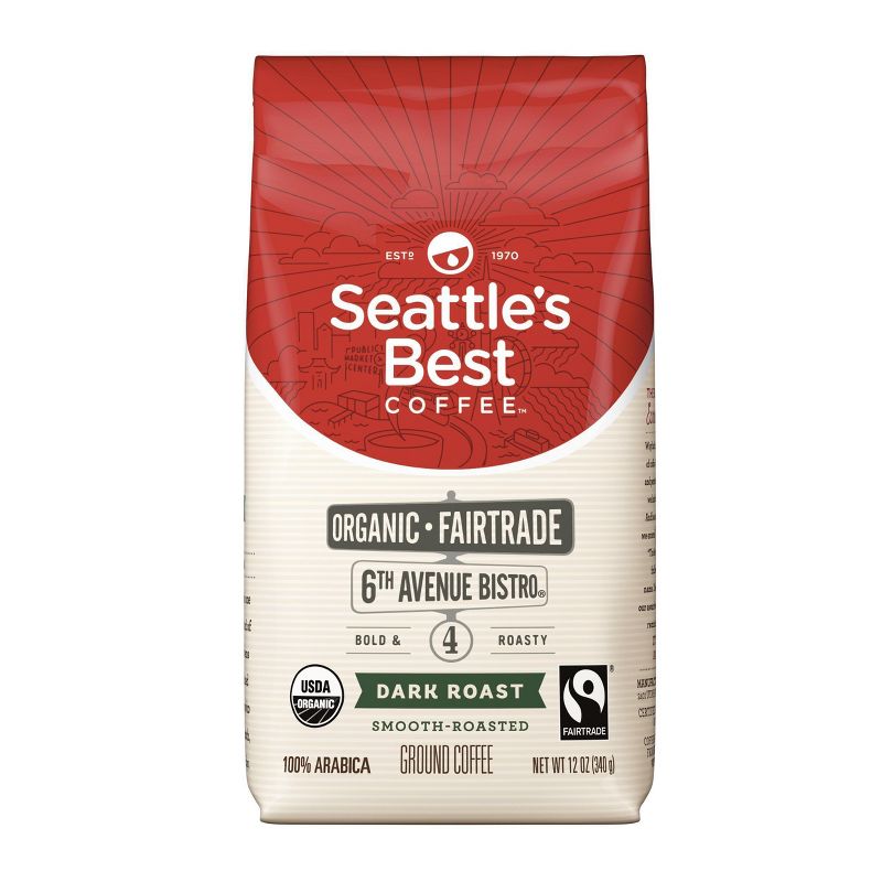 Seattle's Best Coffee 6th Avenue Bistro Blend Organic Dark Roast Ground Coffee - 12oz
