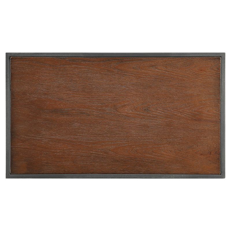 74.25" Webster 4 Shelf Mixed Media Bookshelf Black - Inspire Q