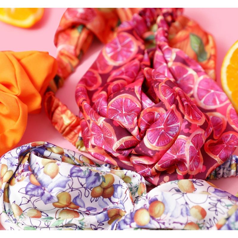 scunci Collection Jumbo Scrunchie - Orange - 2pk