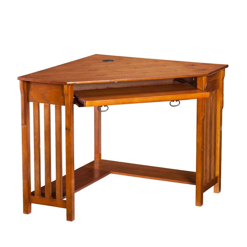 Mission Corner Desk Oak - Aiden Lane
