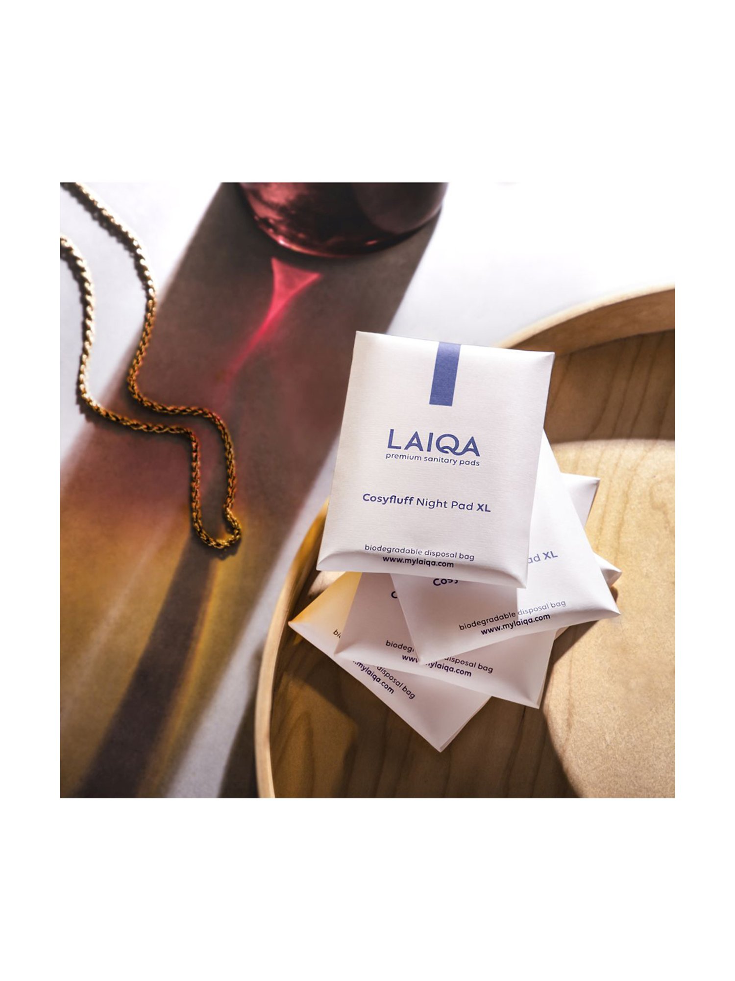 LAIQA Heavy Flow Xtra Large Night Pads (Pack of 3) - 30 Pads