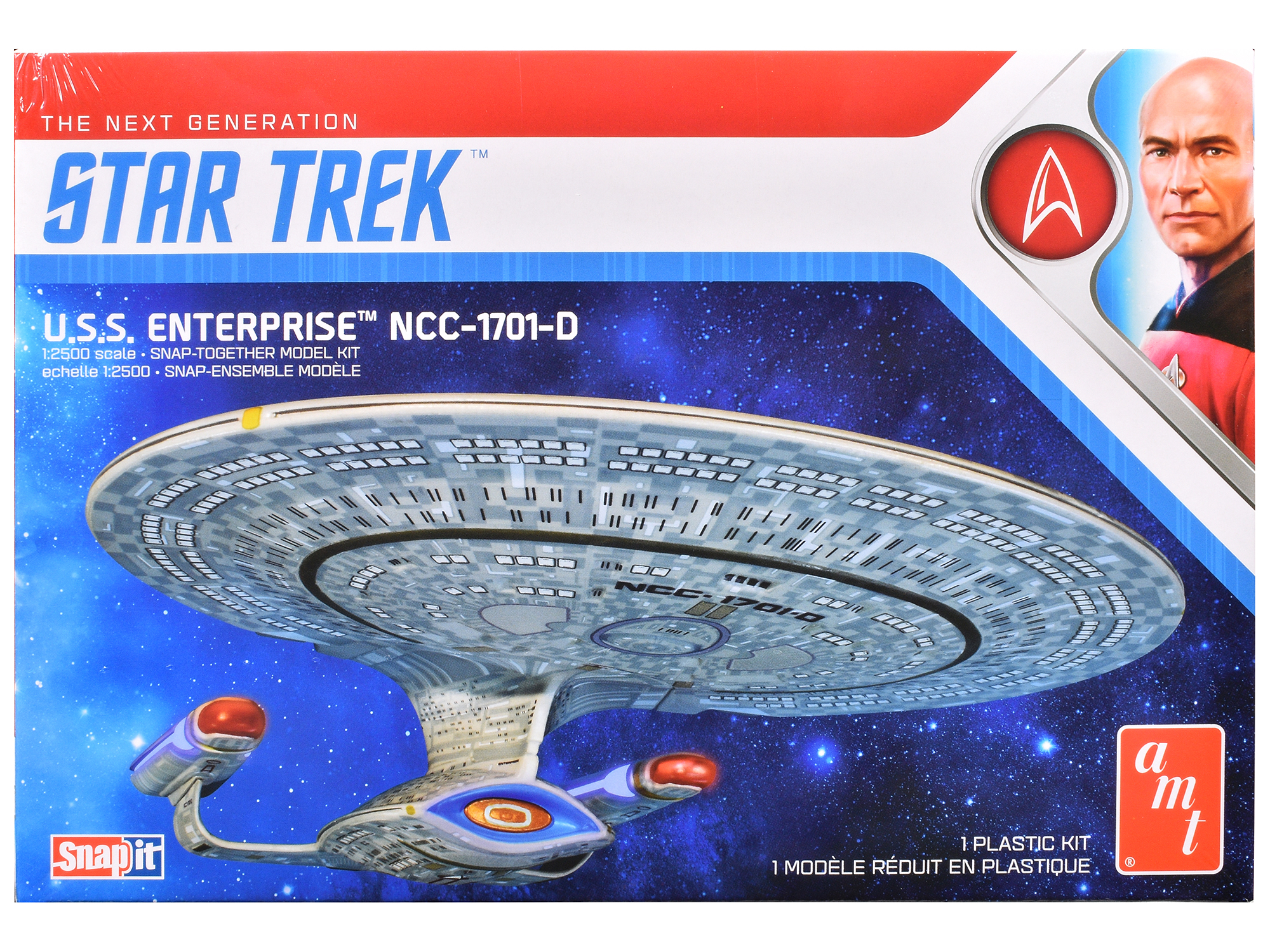 Skill 2 Model Kit U.S.S. Enterprise NCC-1701 Refit Starship "Star Trek" 1/537 Scale Model by AMT