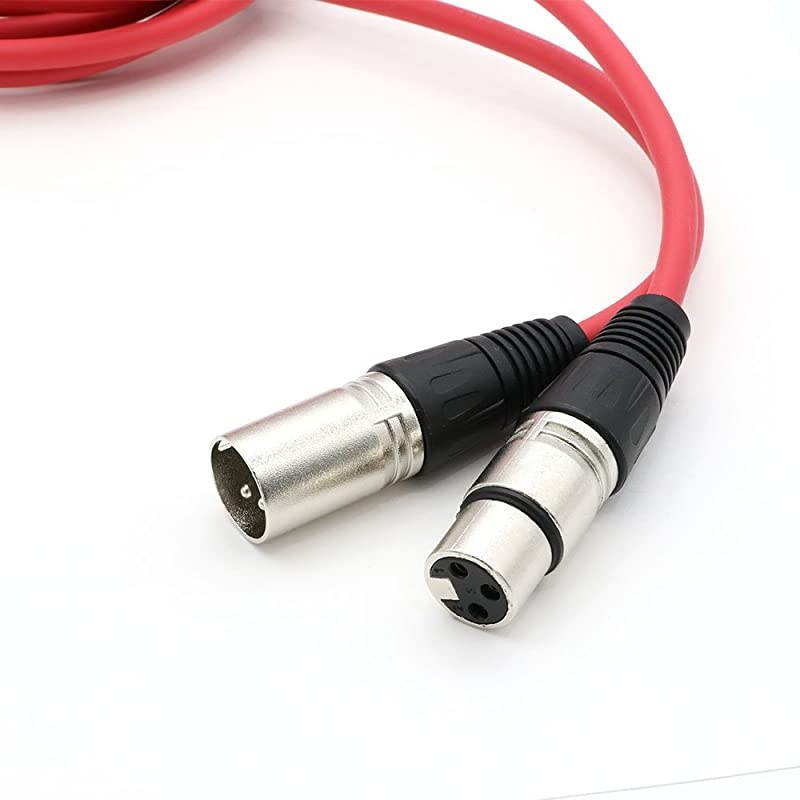 20m Patch Snake Cord Low Z Speaker Sound Cable 3 Pin XLR Male to XLR Female Microphone Cable for Recording Stage DJ Pro Studio Broadcast 66 FeetRed