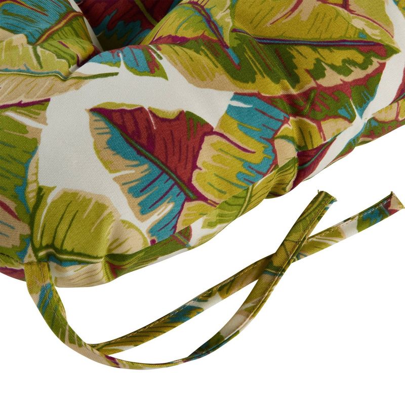 Palm Leaves Multi Outdoor Seat Cushion - Kensington Garden