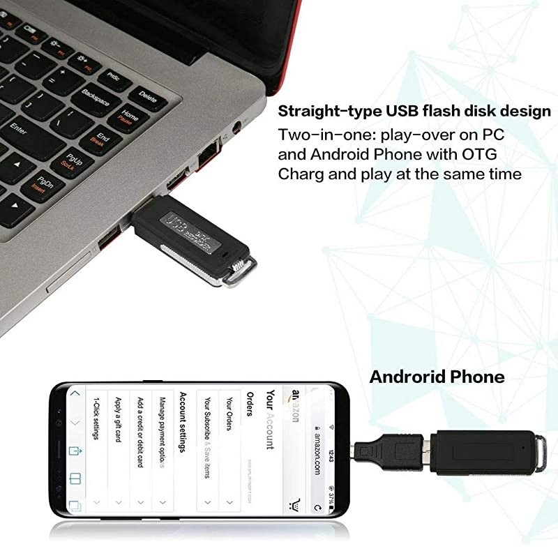 Voice Audio Recorder Voice Recorder No Flashing Light While Recording Sound Recording Device for Lectures 15 Hours Battery Life Dictaphone 8GB 150 Hours File Capacity