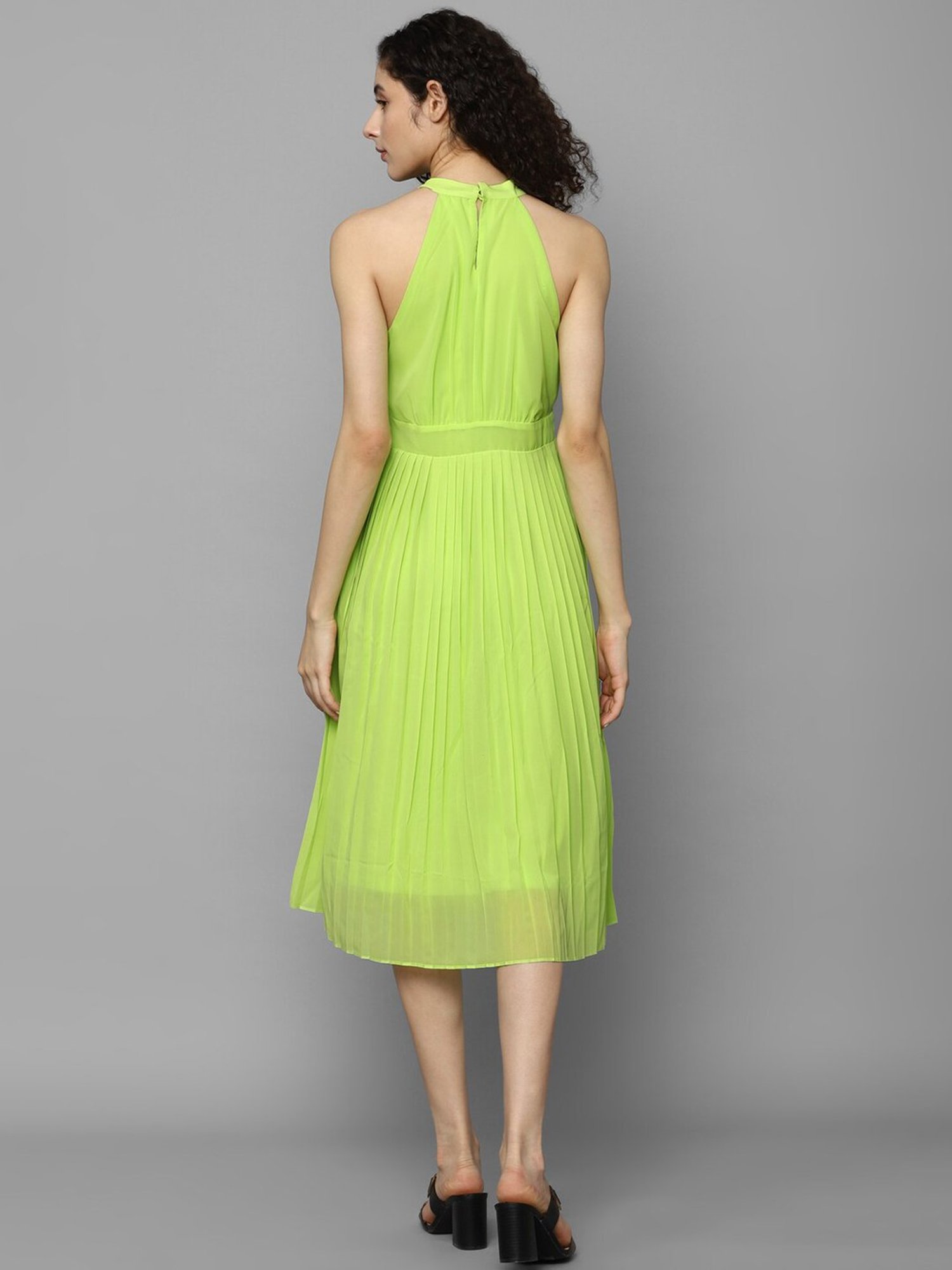 Allen Solly Green Fit & Flare Dress