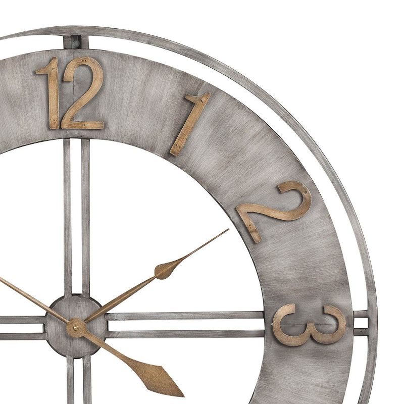 Studio Designs 30" Industrial Loft Analog Home Decor Wall Clock, Steel & Bronze