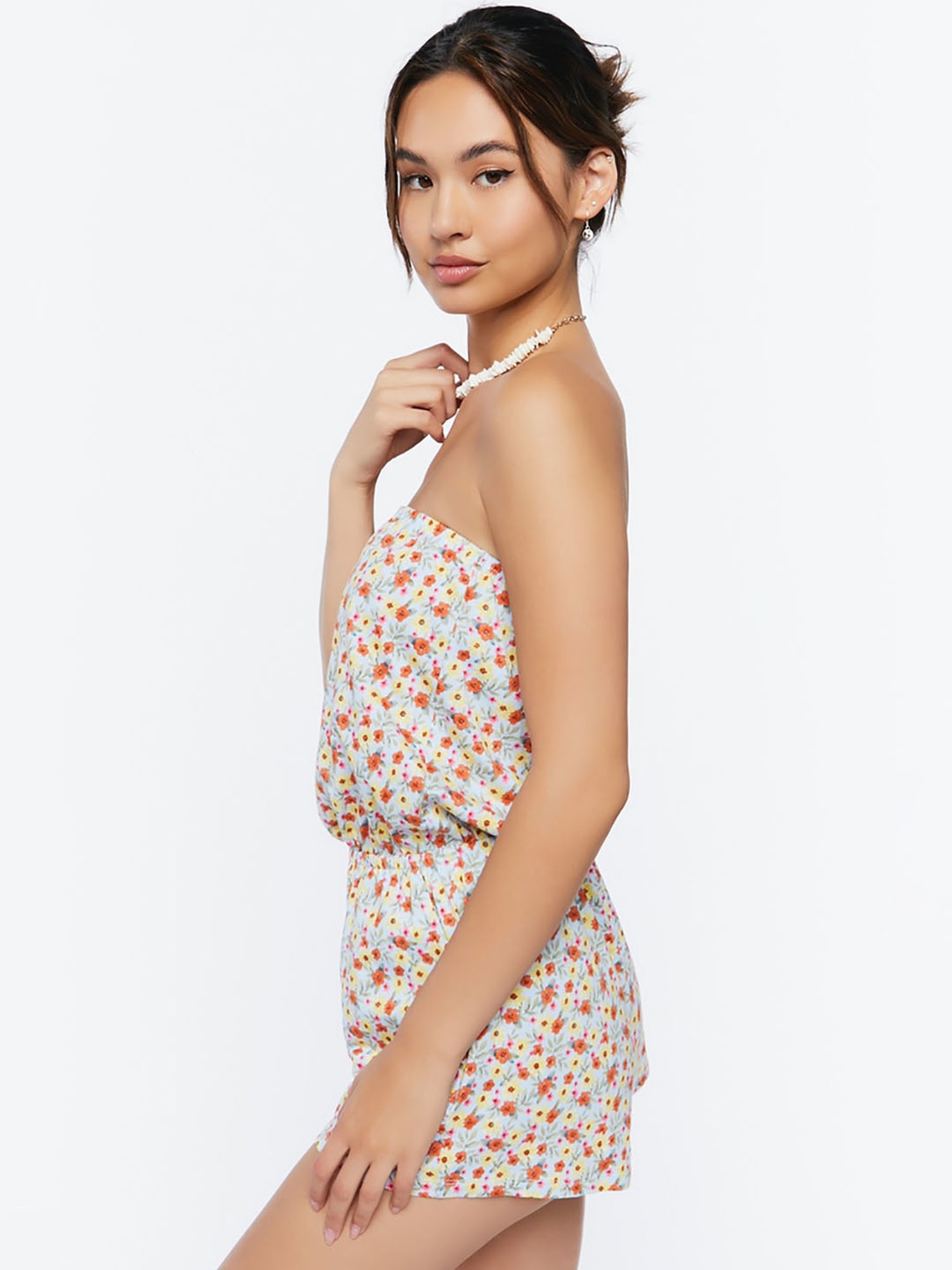 Forever 21 Multicolor Floral Print Playsuit