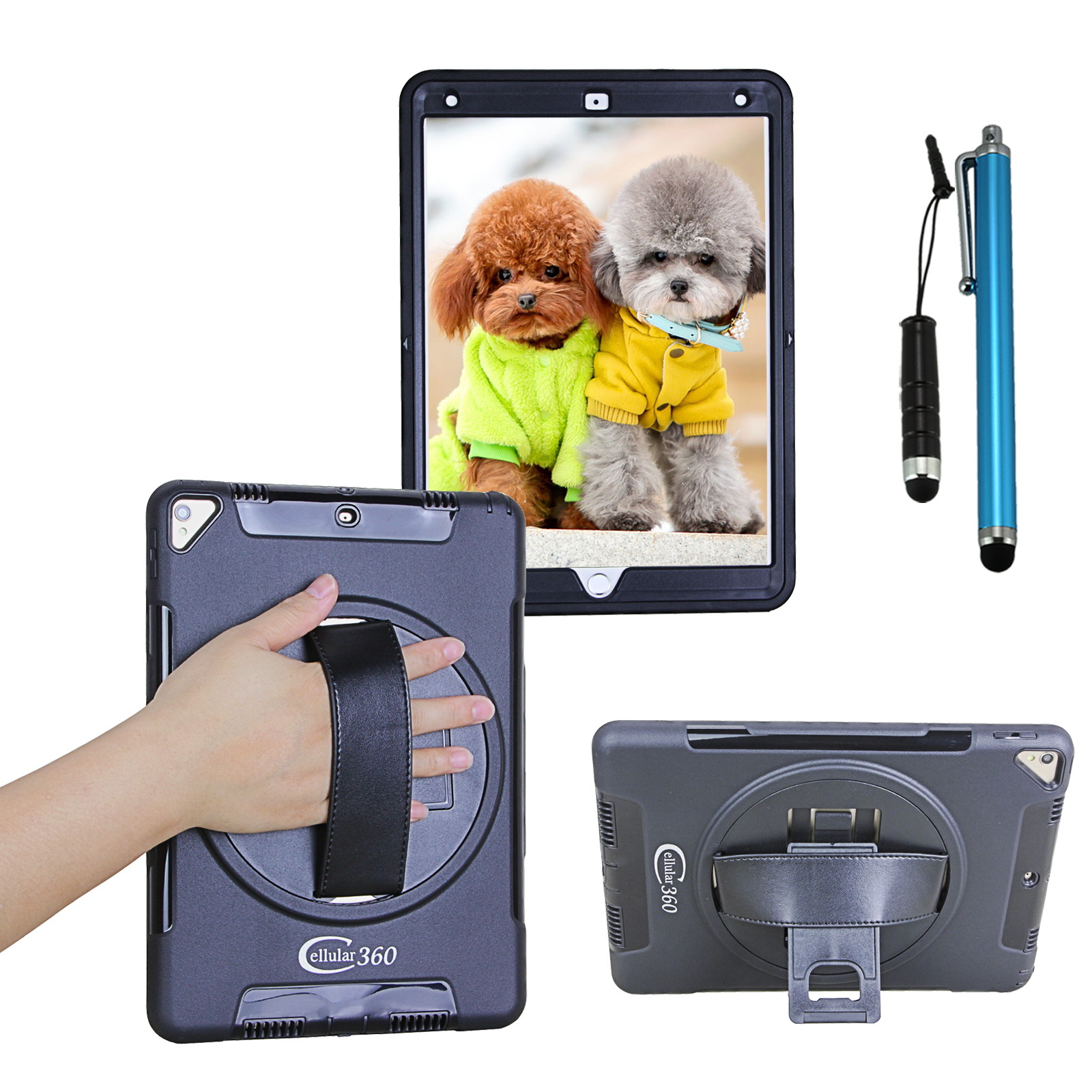 UAG Designed for Microsoft Surface Go 2 / Surface Go Case Scout w/Handstrap [Black] Rugged Military Drop Tested Protective Cover