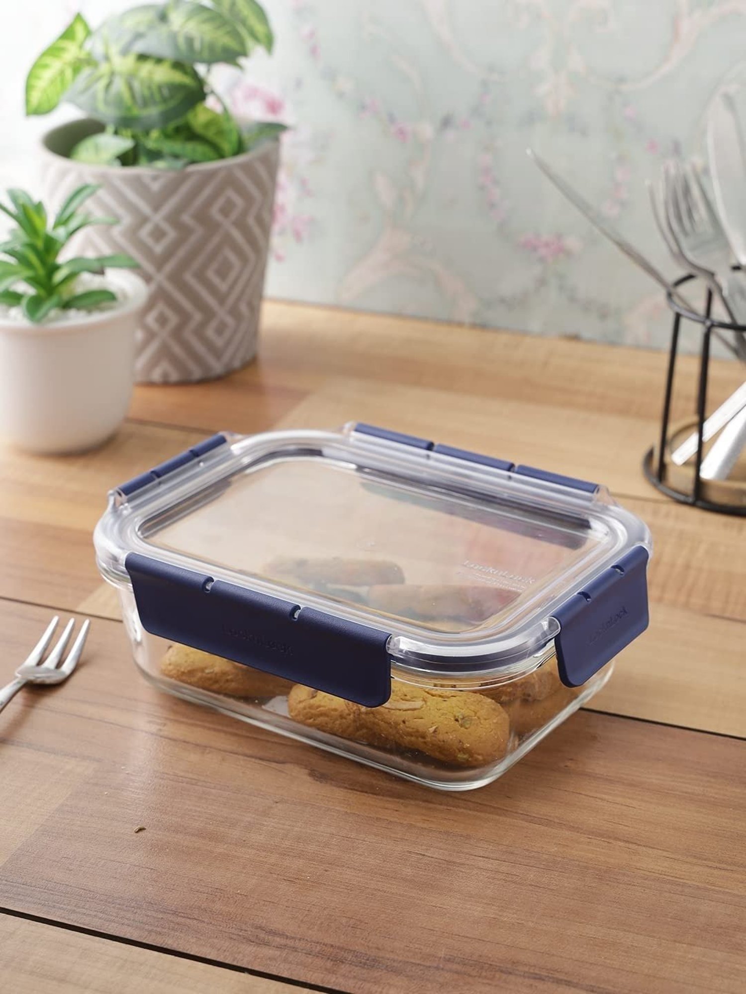 Lock & Lock Transparent Glass Airtight Containers With Lid