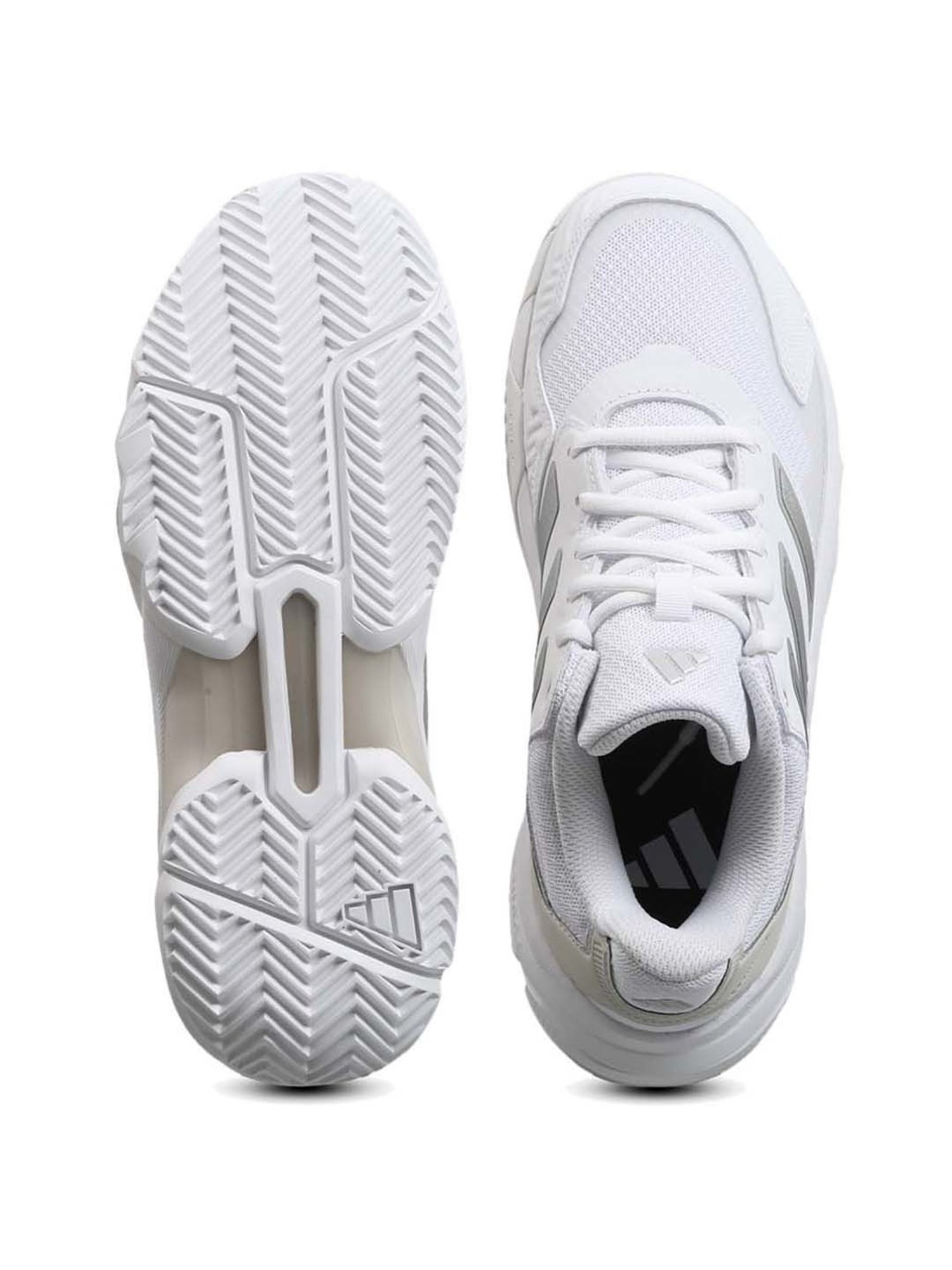 Adidas Women's CourtJam Control 3 White Tennis Shoes