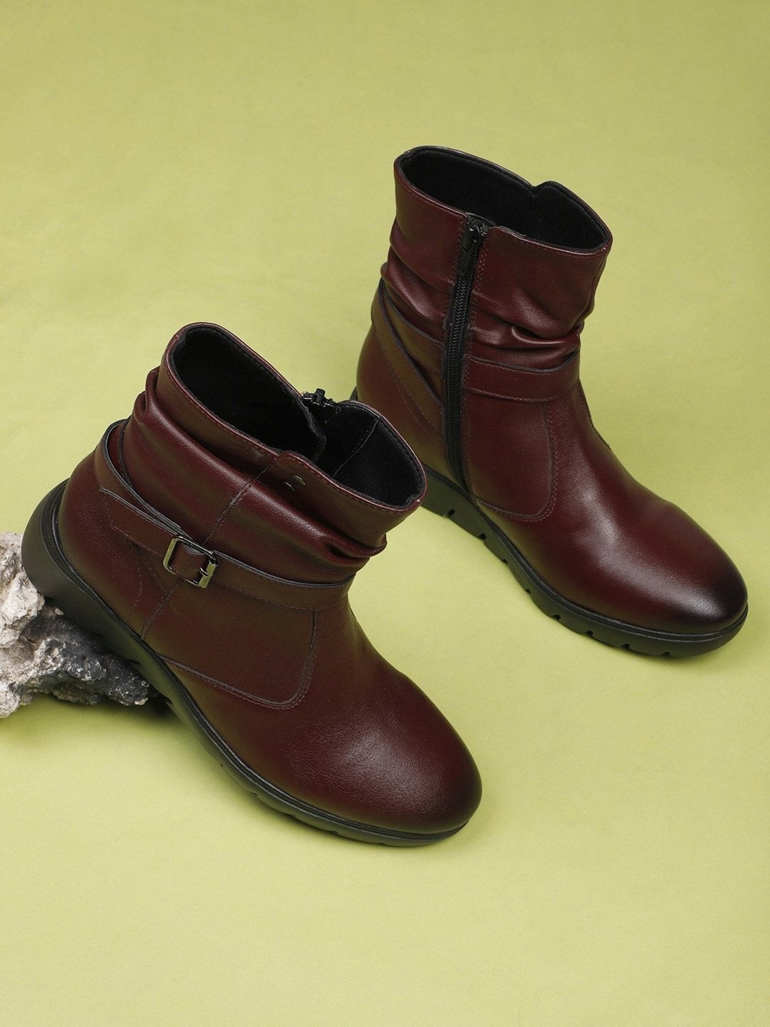 Elle Women's Cherry Wedge Booties