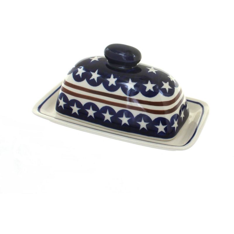 3R Studios Pressed Glass Butter Dish