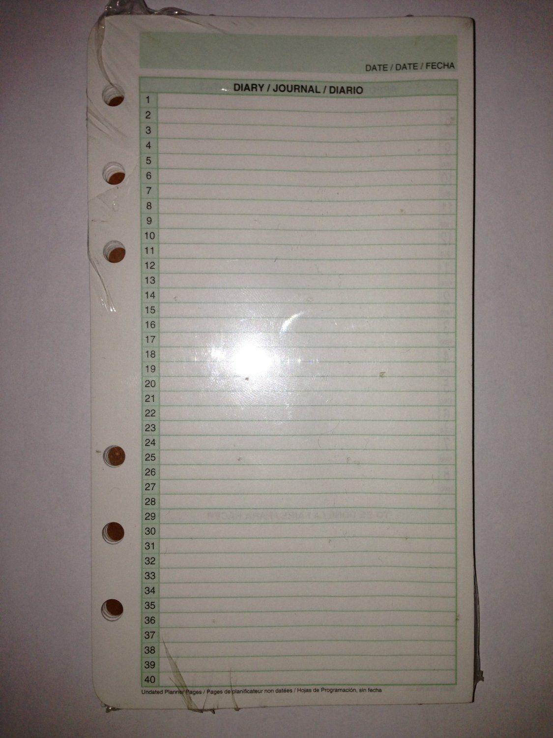Day-Timer Undated Daily Planner 2 Months of Pages 3 3/4" x 6 3/4" (9.5 x 17.2cm)