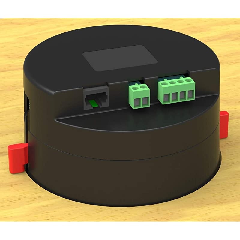 In Wall Amplifier for Alexa Dot (3rd Gen) 40W x 2 Channel, Slim Flush Mount, Local Source input & Subwoofer Output Nero VOX