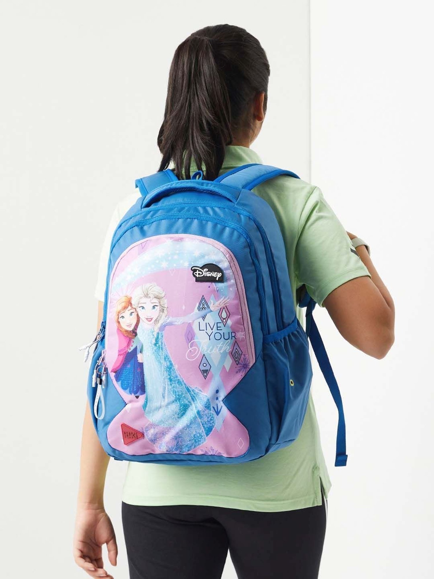 Wiki Back to School 3 Blue Polyester Printed Backpack - 31 Ltrs