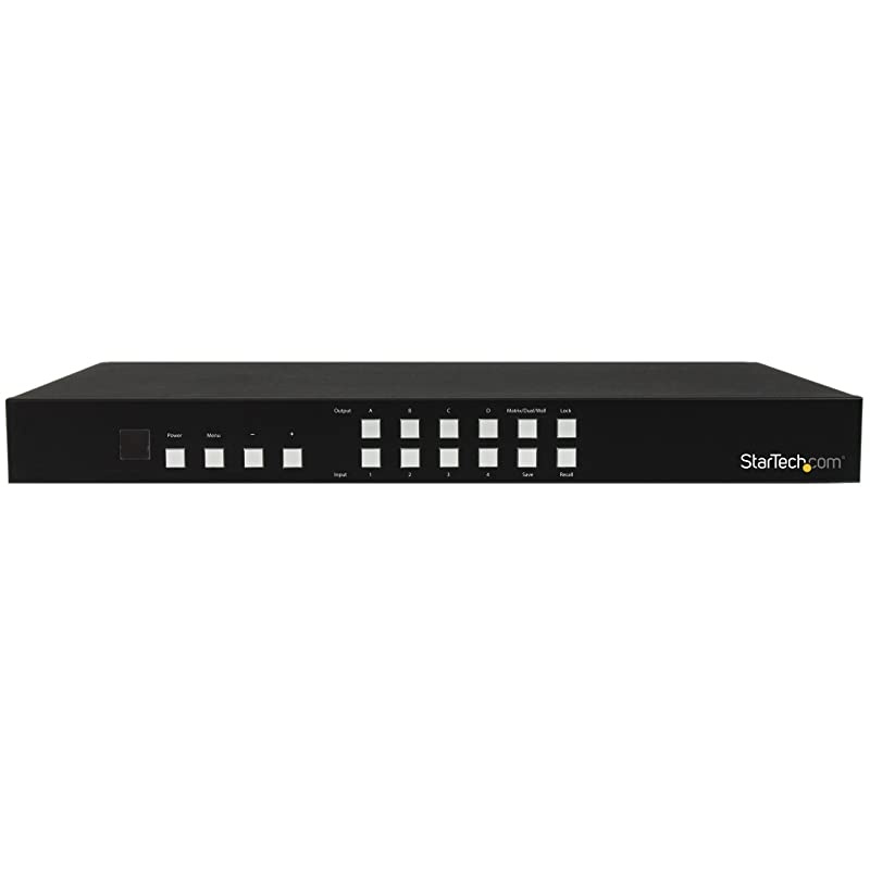 com 4x4 HDMI Matrix Switch with Picture-and-Picture Multiviewer or Video Wall - 4x4 Matrix Switch with Video Combining (VS424HDPIP)