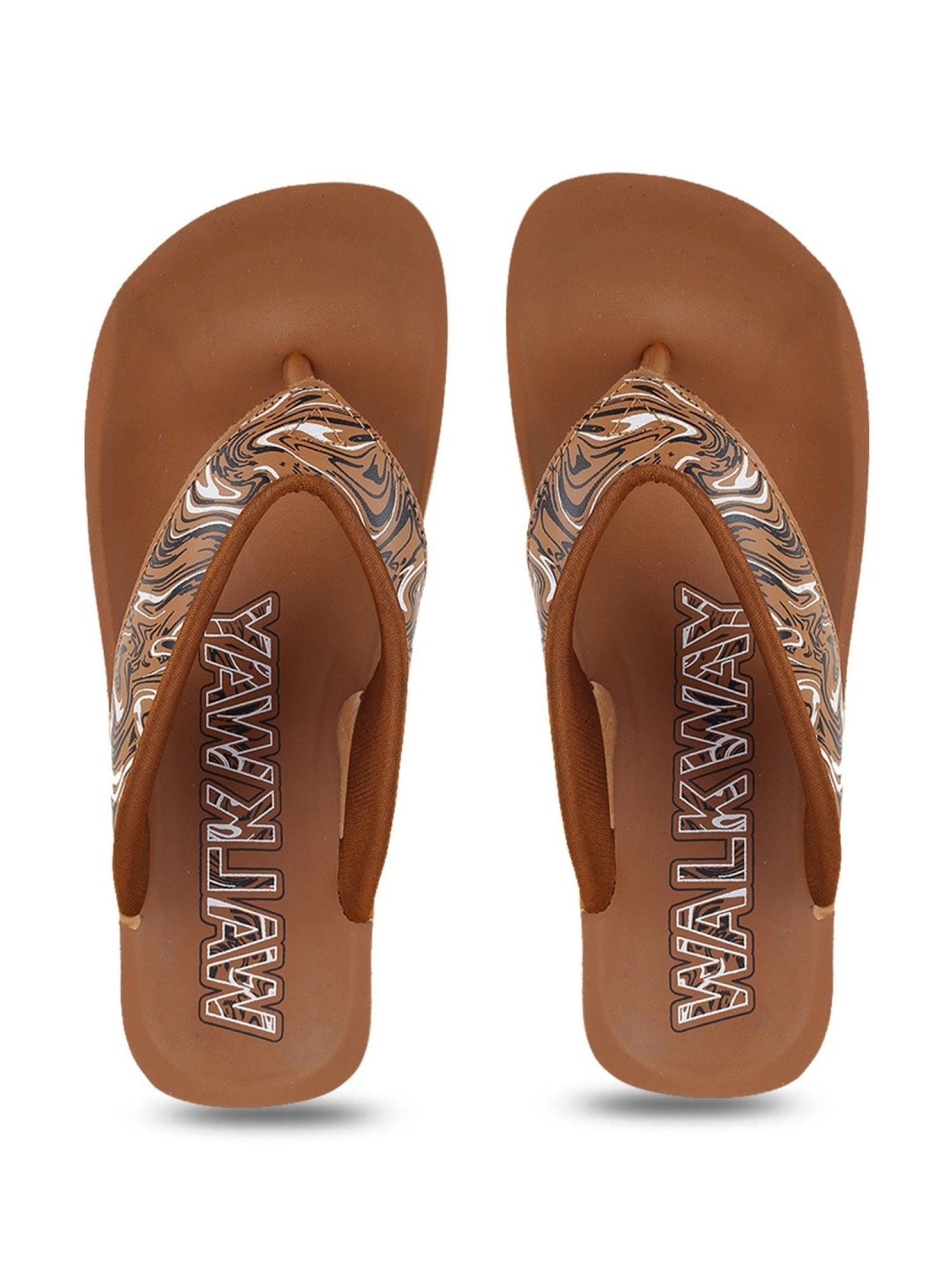 Walkway Women's Tan Wedge Flip Flops