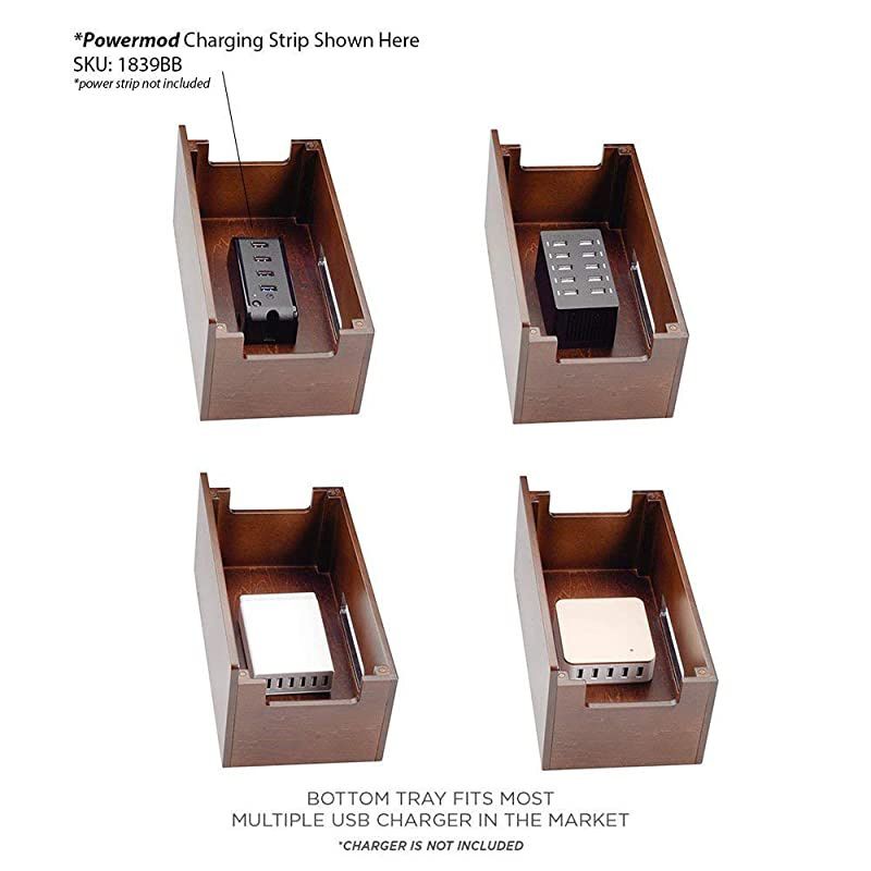 Wood Charging Station & Compatible Adapter for Apple Watch Combo Multi Device Organizer for Apple Watch, Smartphones, Tablets, Laptops, and More