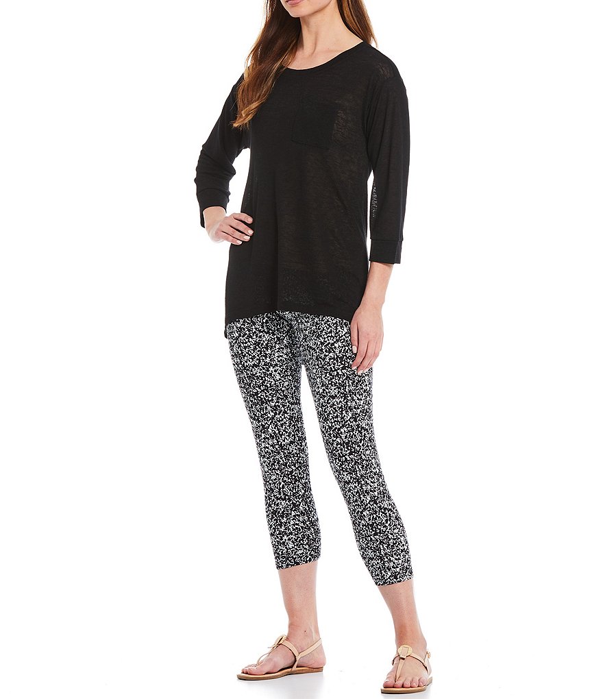 Intro Love the Fit Granite Print Capri Leggings