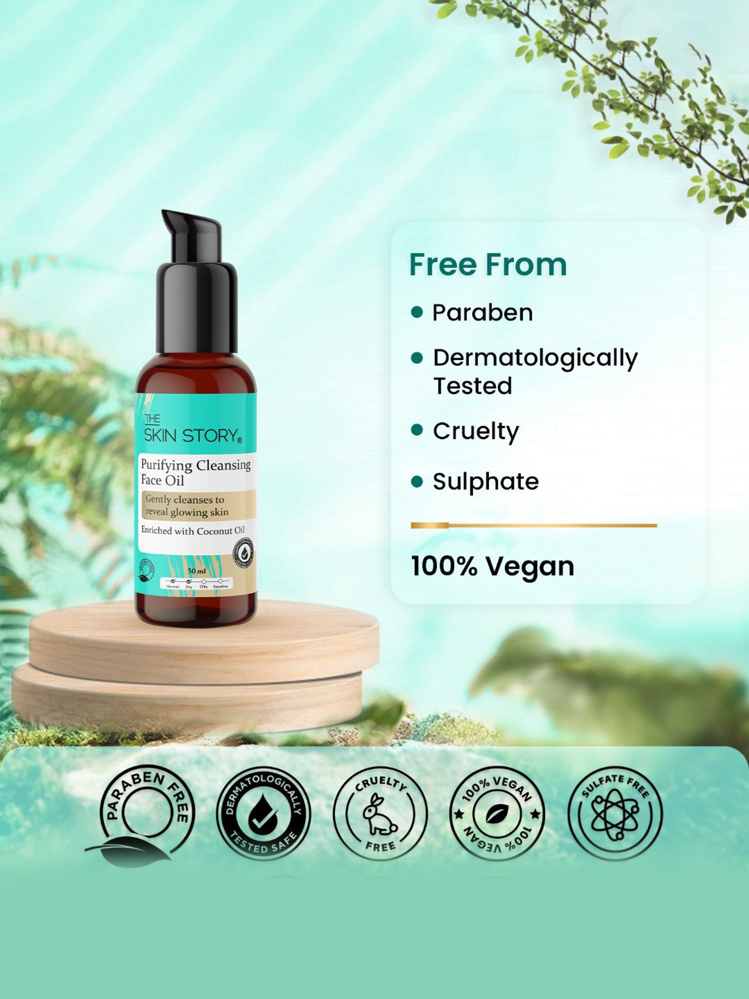 The Skin Story Coconut Oil Purifying Cleansing Face Oil - 50 ml