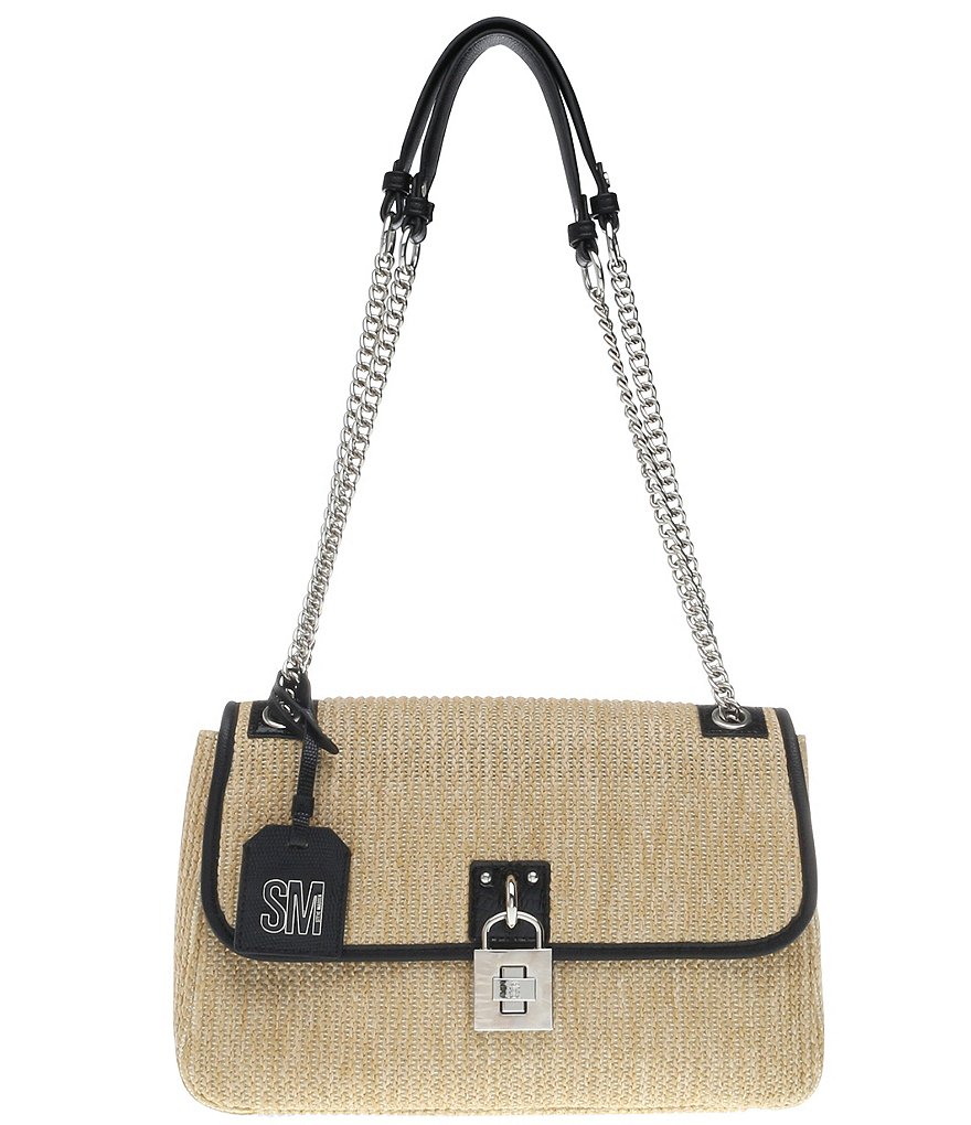 Steve Madden Harbor Straw Turnlock Crossbody Bag