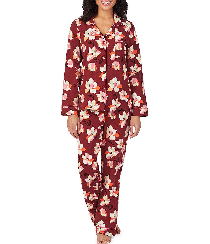 BedHead Pajamas Autumn Bloom Printed Knit Classic Coordinating Pajama Set