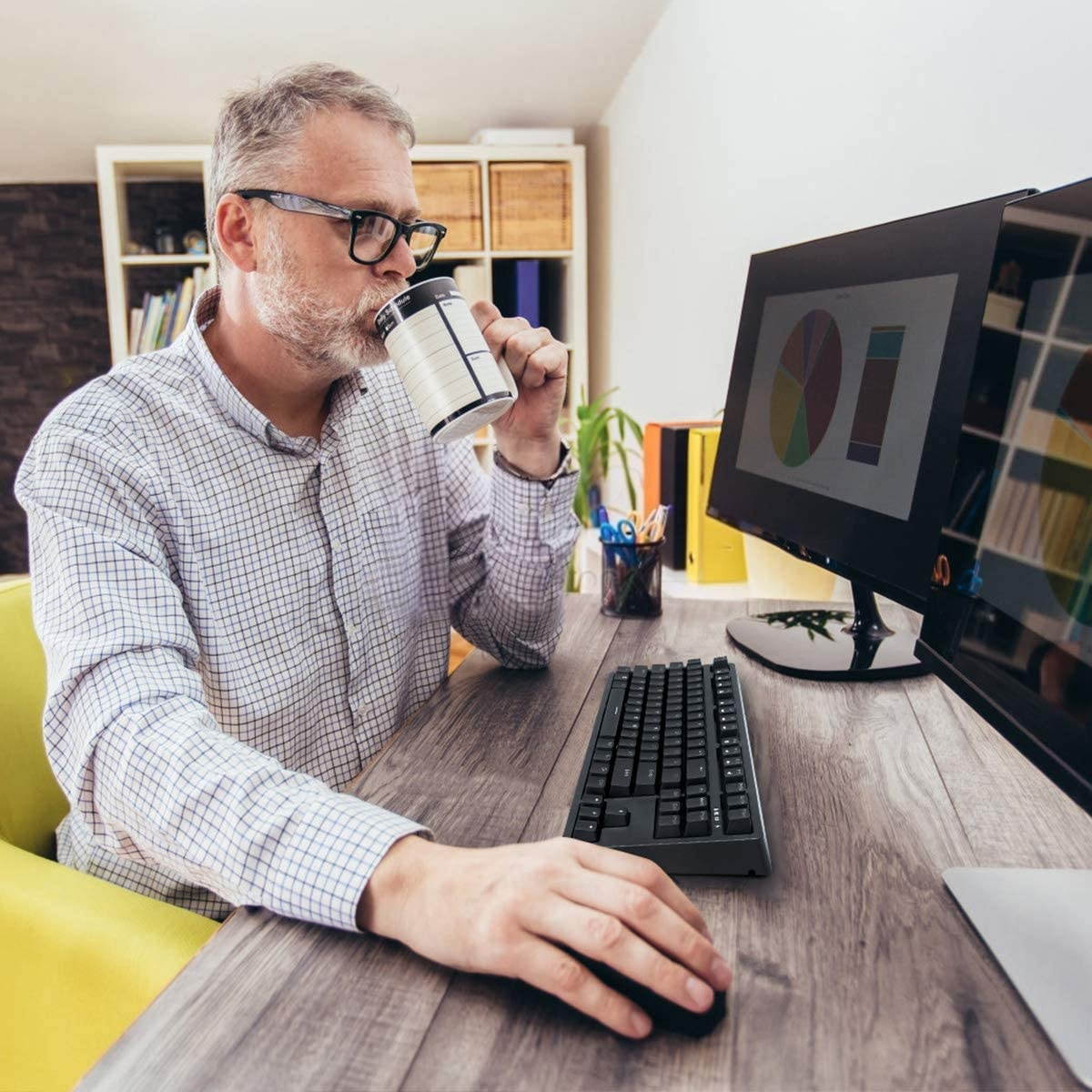 Keyboard and Mouse Combo Wireless, Velocifire KM01 87 Key Wireless Mechanical Keyboard Brown Switch, Large Capacity Rechargeable Battery Design, Ice Blue Backlit, and Wireless Mouse Combo