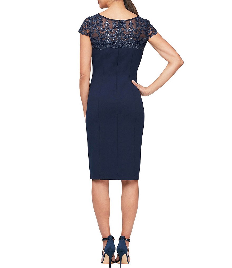 Alex Evenings Stretch Velvet Long Sleeve Ruched Beaded Accent Collar Boat Neck Blouse