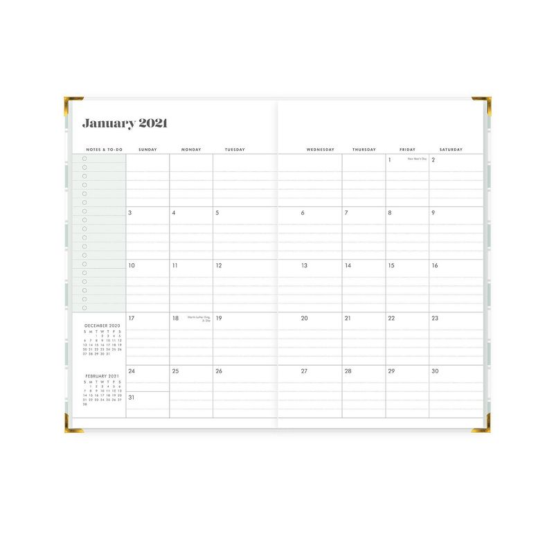 2021 The Everygirl Planner 5" x 8" Hard Cover Weekly/Monthly Bookbound Liam - Blue Sky