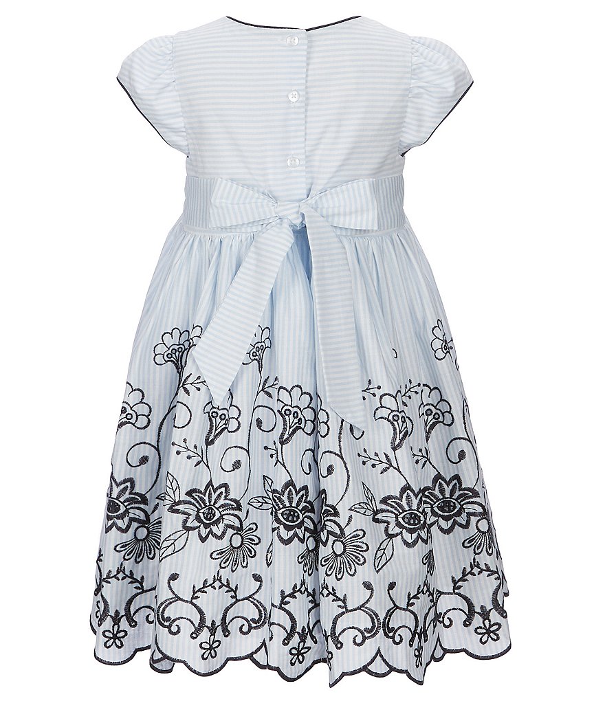 Laura Ashley Little Girls 2T-6X Cap Sleeve Embroidered Dress