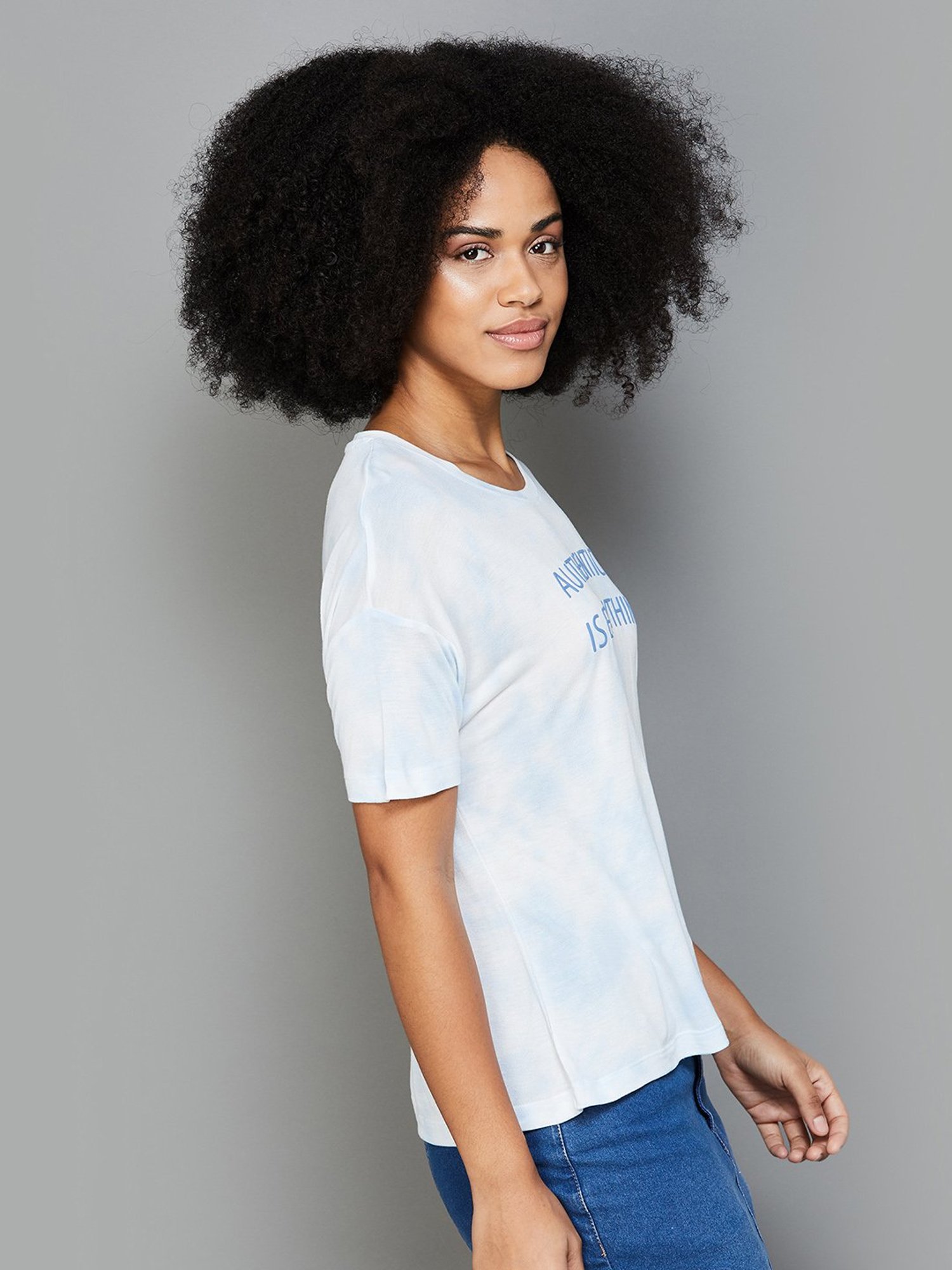 Fame Forever by Lifestyle Blue Graphic Print T-Shirt