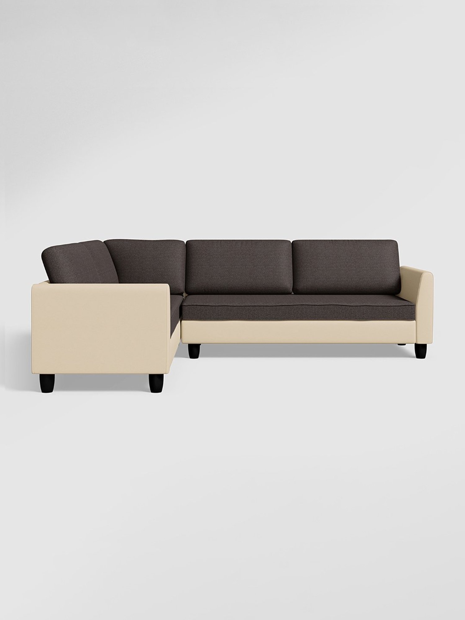 Durian Berry Black Premium Leatherette 2 Seater Sofa