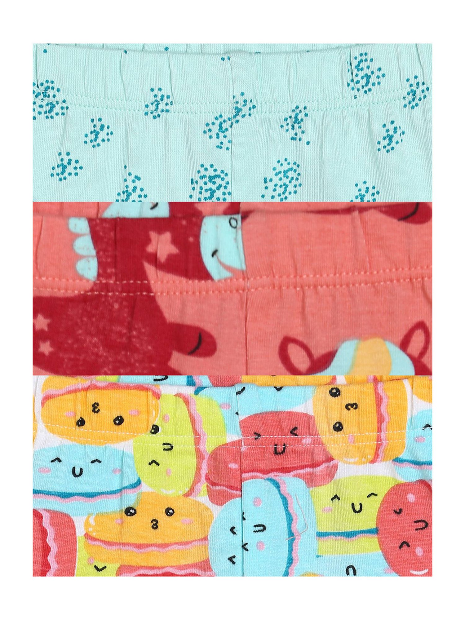 MINIKLUB Kids Multicolor Printed Leggings (Pack Of 3)