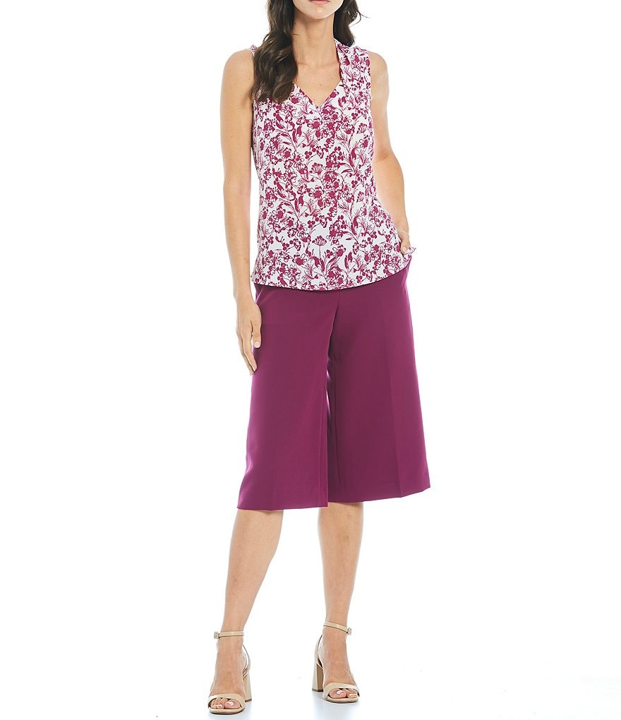 Eva Varro Solid Knit Jersey Banded Hem Pull-On Harem Pants