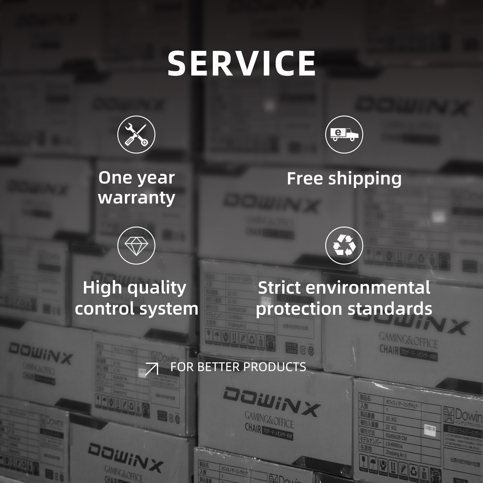 Dowinx Gaming Chair High Back Retro Style with Headrest and Massage Lumbar Support Office Chair with PU Leather Adjustable Swivel Ergonomic Computer Chair (Grey)