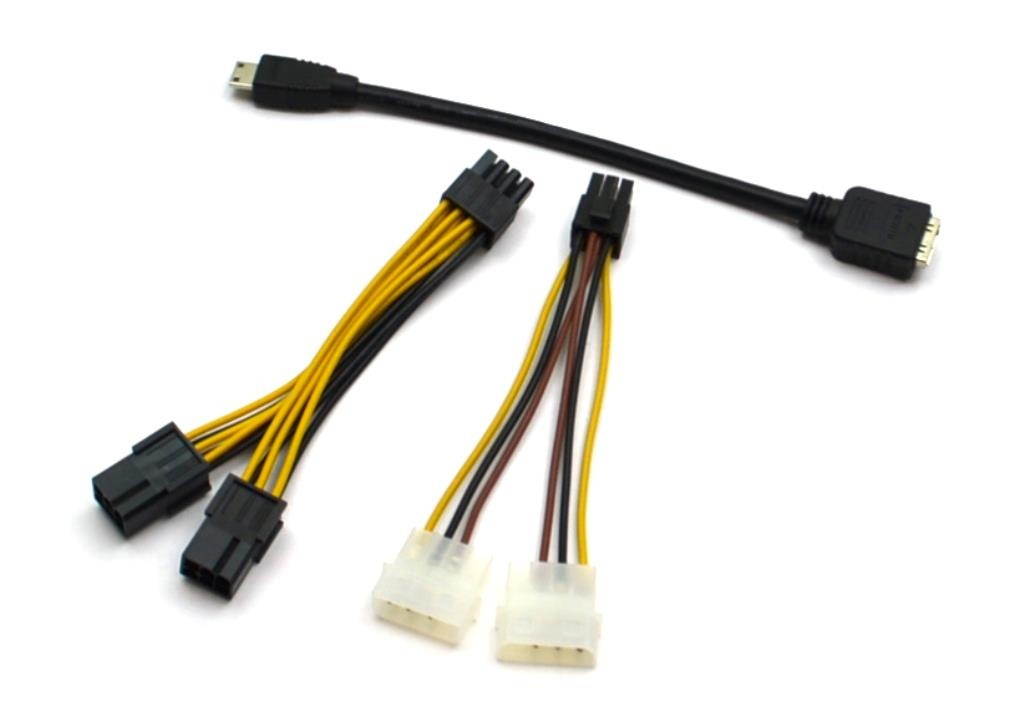 EVGA HDMI / MHDMI 4-PIN MOLEX TO 6-PIN PCI-E FEMALE 8-PIN MALE ADAPTER CABLES KIT