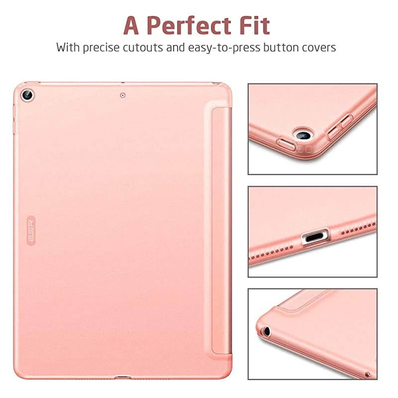 Slim Case for iPad 8th Gen 20207th Gen 2019 Auto SleepWake Cover Flexible Back with ViewingTyping Stand Rebound Series Rose Gold