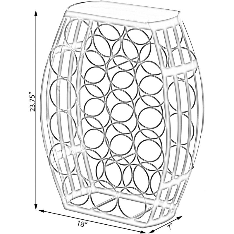 Vintiquewise Barrel Shaped 22 Bottles Decorative Table Wine Rack Storage