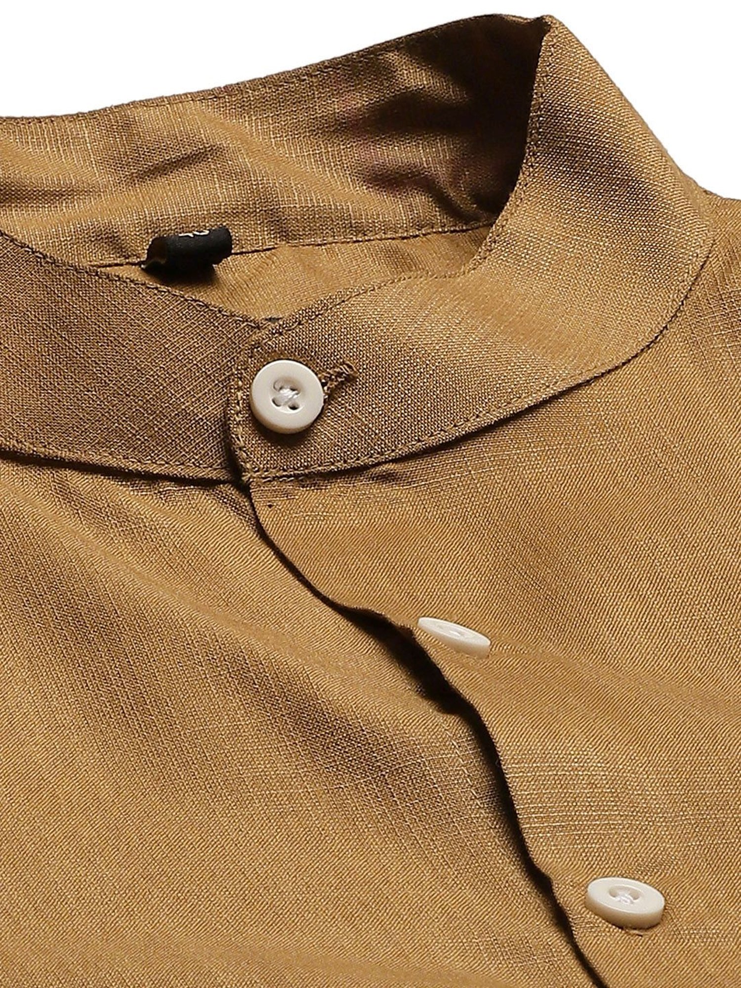 Sojanya Brown Cotton Regular Fit Shirt