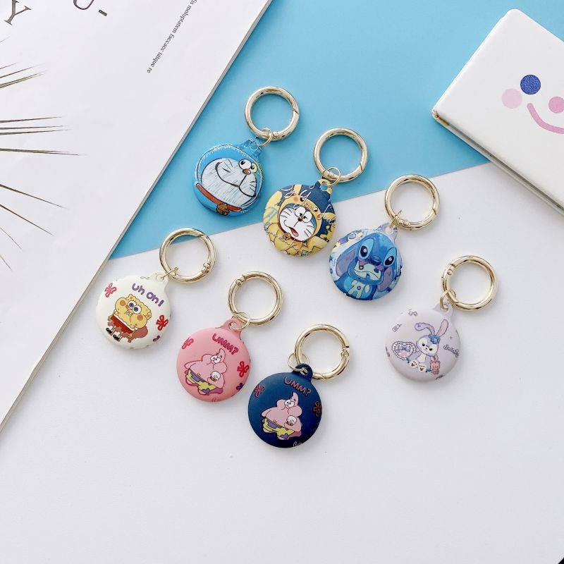 [6 PCS]Silicone Protective Case for AirTags, Tracker Lightweight Soft Protective Skin Cover Accessories Finder Holder with Key Chain Anti-Loss Design Compatible with Apple AirTags 2021