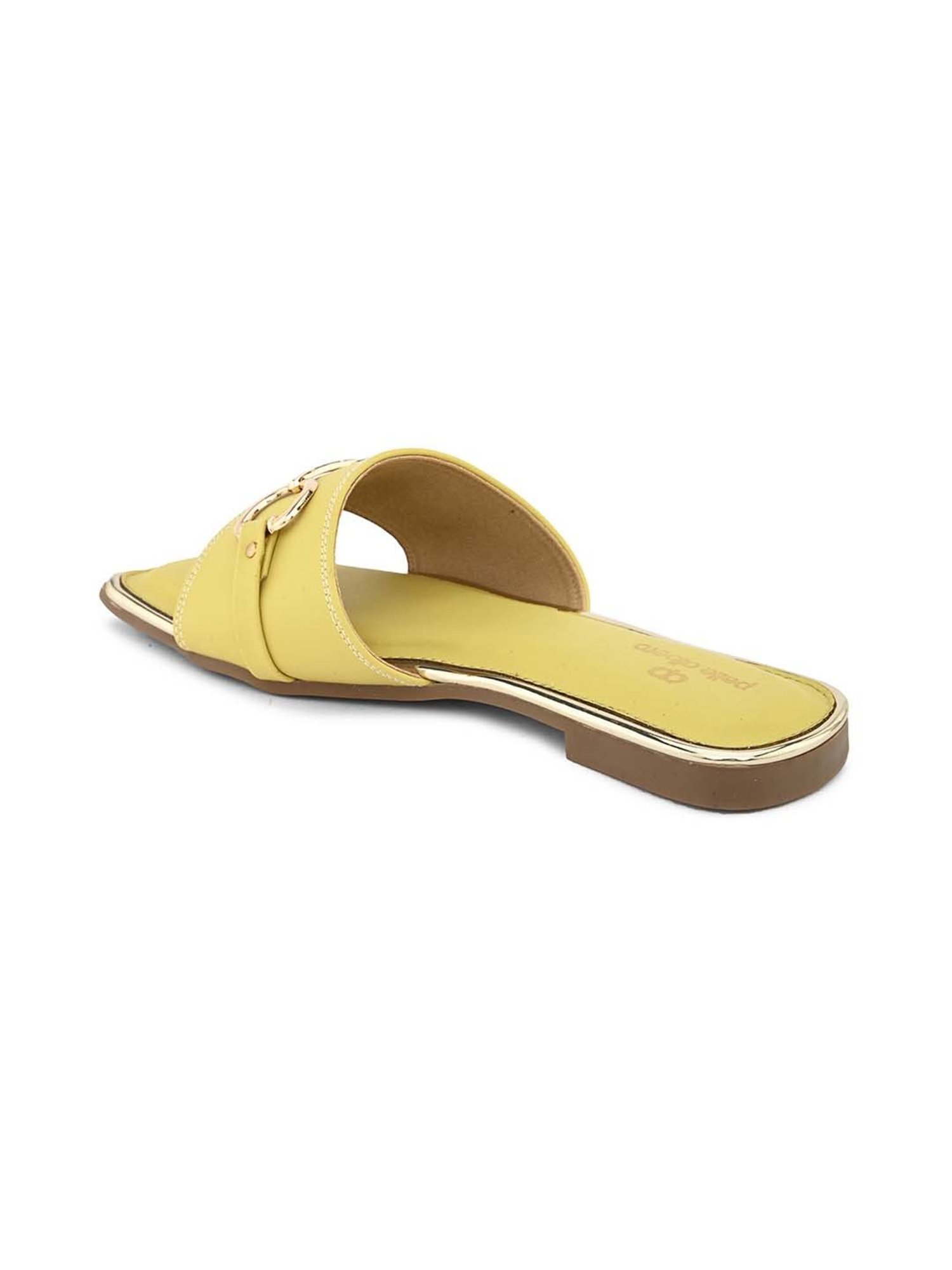 Pelle Albero Women's Yellow Casual Sandals